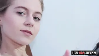 Barely Legal Blonde Teen Shows Tight Pussy