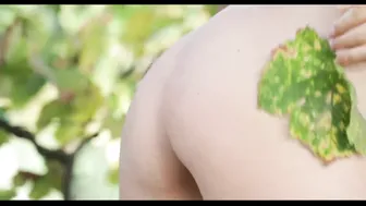 Beautiful Chineese Teen Getting Naked and Dirty in the Vineyard