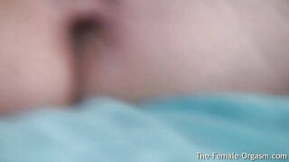 Blonde British MILF Has Huge Orgasm from Hitachi Vibe That Makes Her Squirt