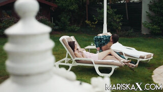 French Teen Lina Luxa Has Her Ass Pounded In The Backyard