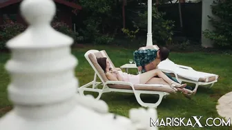 French Teen Lina Luxa Has Her Ass Pounded In The Backyard