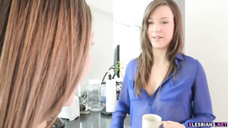 Two Yummy Lesbians Chicks Getting Naughty in the Kitchen