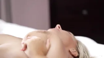 Chubby Czech Blonde with Natural Boobs Suck Dick and Gives Titjob
