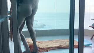 A Young Student Gets Fucked On A Balcony