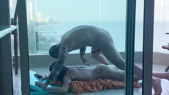 A Young Student Gets Fucked On A Balcony