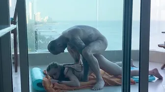A Young Student Gets Fucked On A Balcony