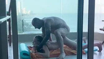 A Young Student Gets Fucked On A Balcony