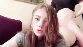 Cute Teen Giving a Handjob to her Best Friend Before Riding His Cock