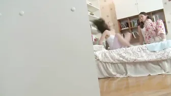 Two Gorgeous Teen Sluts Share Hard Dick Instead of Studying