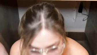 Slutty Roommate Sucks Me Off At My Desk While I Work
