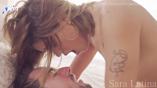 Latin Beauty Sara Takes on 3 Guys in Brutal Gangbang