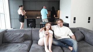 Step-Aunt Supervises Hard Fucking Session In Her Apartment