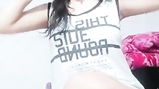 Desi Cute Girl Striptease and Masturbation