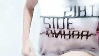 Desi Cute Girl Striptease and Masturbation
